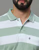 UNIBERRY Men's Polo Collar Striper T Shirt