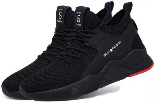 Black Solid Running Shoe For Men