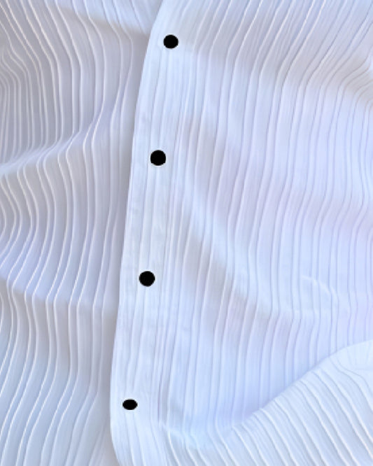 Men Slim Fit Cut Away Shirt Full Cuffed Sleeve